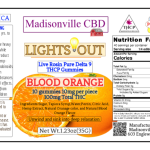 Mega Potency  Pure THCP LIVE ROSIN Gummies 10mg